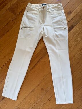 White House Black Market White Skinny Ankle Trousers